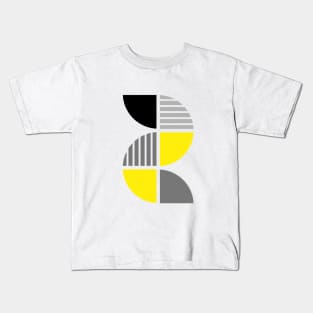 Yellow + Gray Geometric Kids T-Shirt